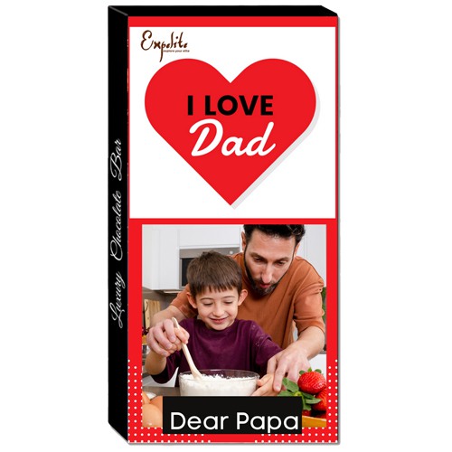 Personalized I Love You Dad Chocolate Bar