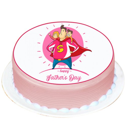 Iced Chocolate Sponge Father's Day Cake with Hand-Iced Message-sgquangbinhtourist.com.vn