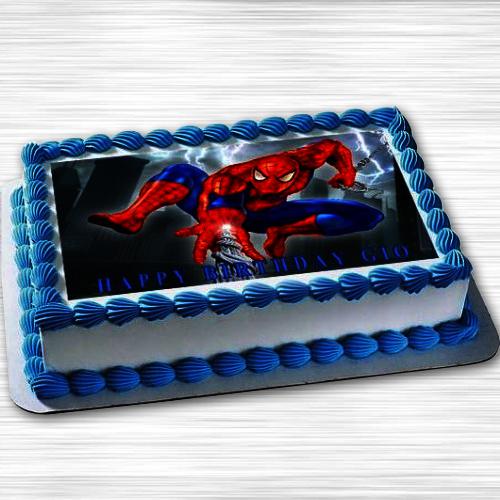 Delicious Spiderman Photo Cake