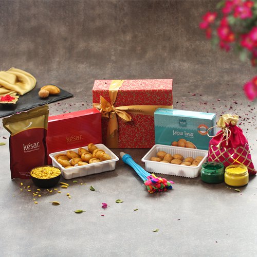 Fabulous Delicacies with Assorted Holi Hamper