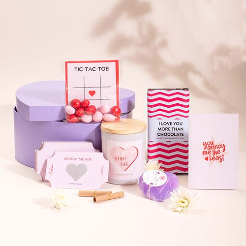 Sweet Chocolates Candles N Love Tokens Gift Set