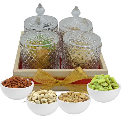 Appealing Glass Jar of Dry Fruits