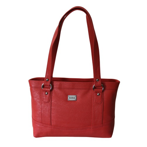 Lovely Red Ladies Vanity Bag with Twin Chambers