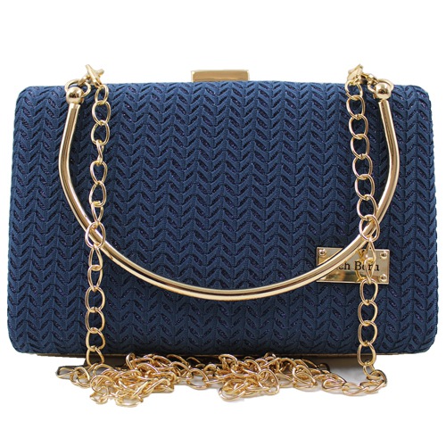 Blue Womens Vanity Bag with Stylish Sling Chain