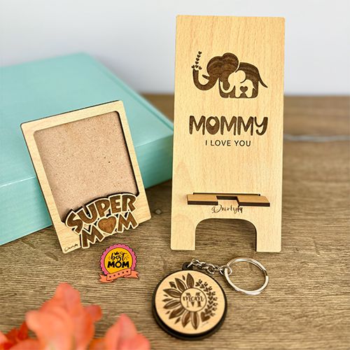 Marvellous Mothers Day Magnet Frame N Keychain Combo
