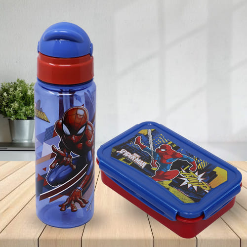 Exclusive Marvel Spiderman Tiffin N Sipper Bottle Set