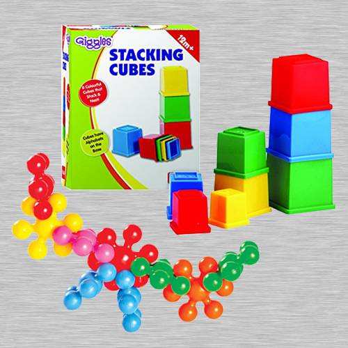 Wonderful Funskool Kiddy Star Links n Giggles Stacking Cubes