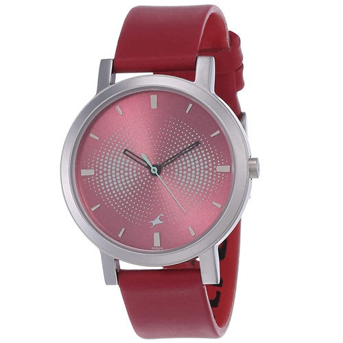 Lovely Fastrack Sunburn Pink Dial Womens Watch